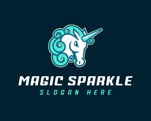 Gamer Unicorn Horse logo