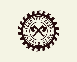 Lumberjack Axe Carpentry logo