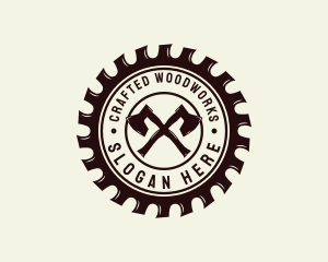 Lumberjack Axe Carpentry logo