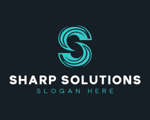 Business Brand Waves Letter S logo design