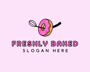 Donut Baking Whisk  logo design