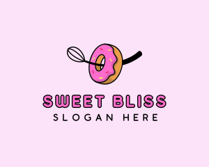 Donut Baking Whisk  logo design