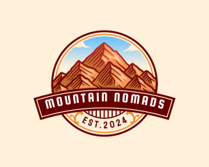 Trekking Mountain Outdoor logo design