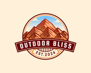 Trekking Mountain Outdoor logo design