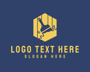 Hexagon Paintbrush Splatter logo