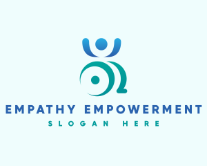 Wheelchair Disability Empowerment  logo design