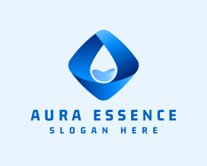 3D Purified Water Droplet logo design