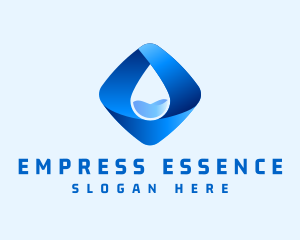 3D Purified Water Droplet logo design