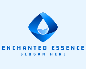 3D Purified Water Droplet logo design