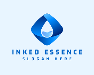 3D Purified Water Droplet logo design