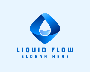 3D Purified Water Droplet logo design