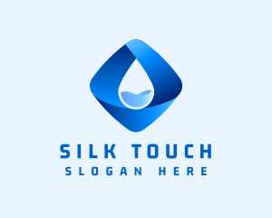 3D Purified Water Droplet logo