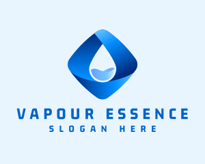 3D Purified Water Droplet logo design