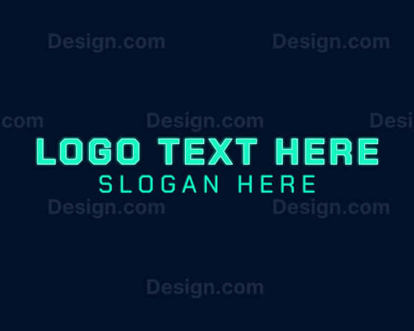 Modern Futuristic Neon Shop Logo