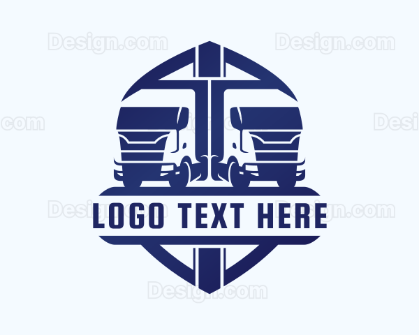 Forwarding Truck Logistics Logo