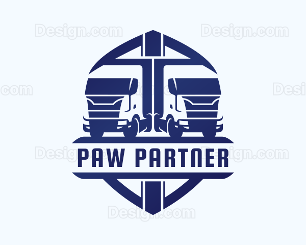 Forwarding Truck Logistics Logo