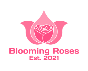 Pink Rose Wellness  logo design