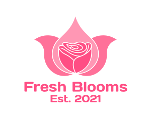 Pink Rose Wellness  logo design