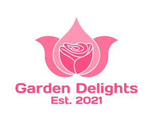 Pink Rose Wellness  logo design