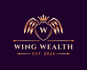 Wings Crown Hotel logo design