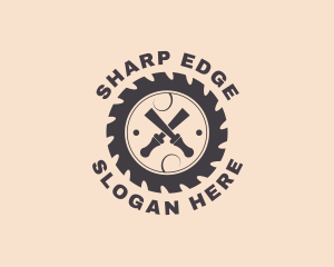 Circular Saw Chisel logo design