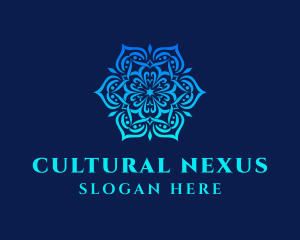 Symmetrical Floral Ornament logo