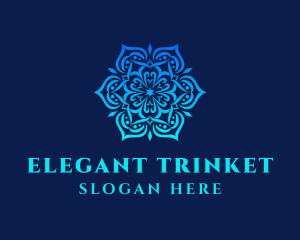Symmetrical Floral Ornament logo