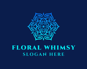 Symmetrical Floral Ornament logo