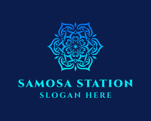 Symmetrical Floral Ornament logo