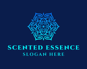 Symmetrical Floral Ornament logo design