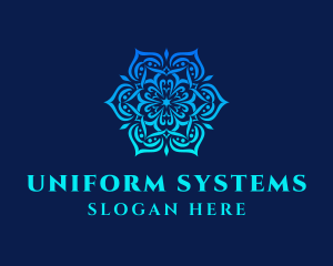 Symmetrical Floral Ornament logo