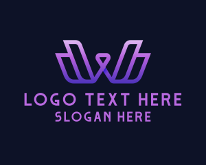 Social Media - Gradient Creative Letter W logo design
