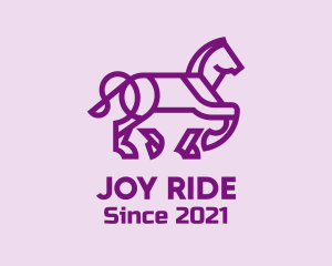 Purple Horse Equestrian logo design