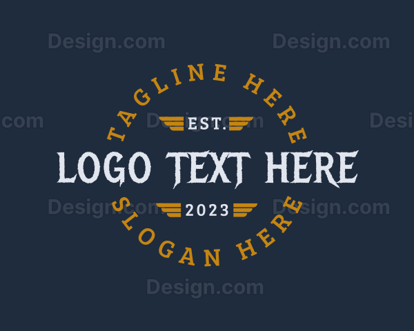 Grunge Aviation Business Logo