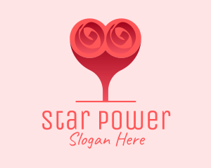 Flower Heart Balloon logo design