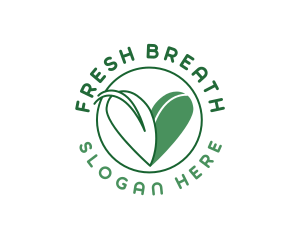 Natural Leaf Heart logo design