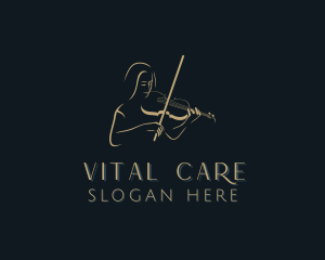 Violin Musician Performer Logo