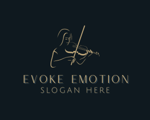 Violin Musician Performer logo design