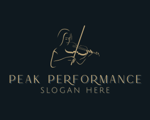 Violin Musician Performer logo design