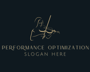 Violin Musician Performer logo design