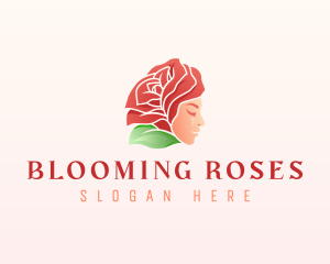 Beauty Woman Rose logo design