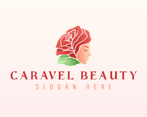 Beauty Woman Rose logo design