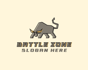 Bison Bull Fighting logo design