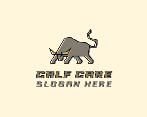 Bison Bull Fighting logo design