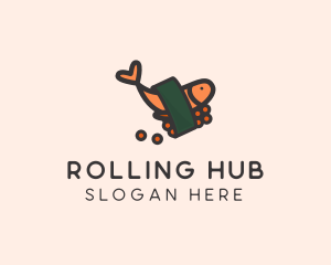 Salmon Sashimi Buffet logo design