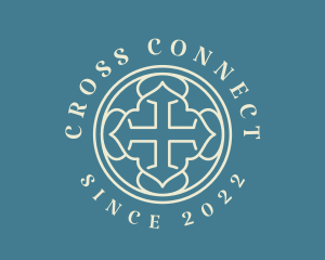 Christian Parish Cross logo design