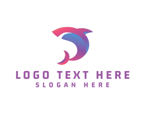 Abstract Gradient Shark logo