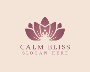 Lotus Pose Meditation logo design