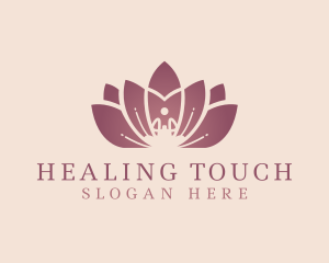 Lotus Pose Meditation logo design