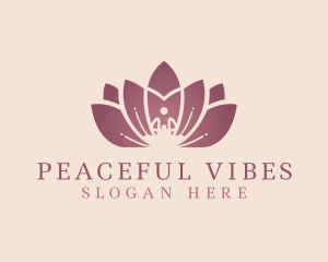 Lotus Pose Meditation logo design